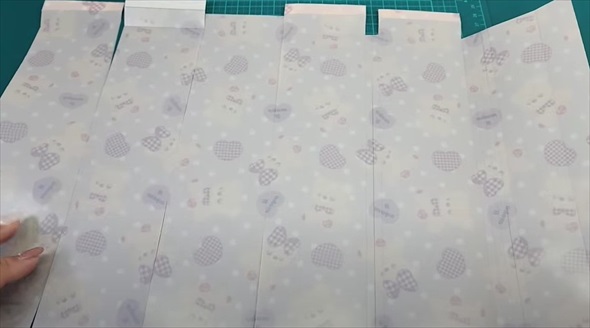 クリアファイルで作る細長蛇腹ファイル