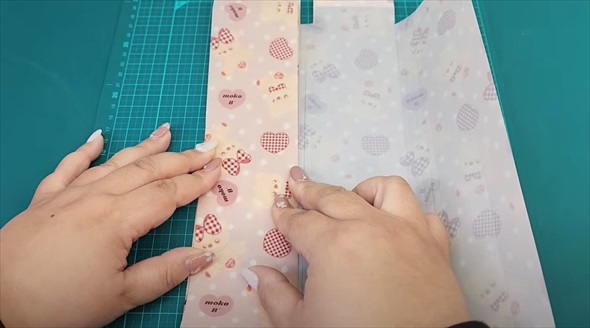 クリアファイルで作る細長蛇腹ファイル