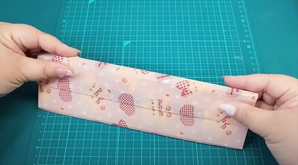 クリアファイルで作る細長蛇腹ファイル