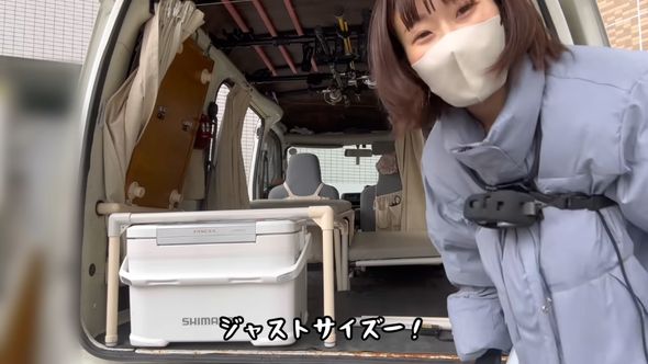 機転を利かせてクーラーボックスを収めた投稿者