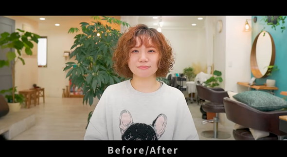 くせ毛カットで大変身