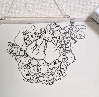 ポケモンをムギュムギュ描く